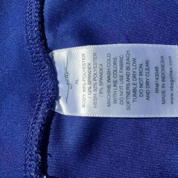 XL GOTTEX BLUE TROPICAL MESH LEGGINGS YOGA PANTS EXTRA LARGE - Picture 11 of 13